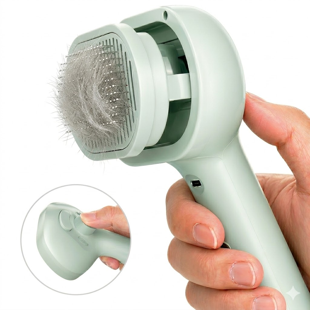 PetClean™ – Brosse Démêlante à Brumisation pour Chiens et Chats